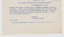 Letter to Joseph P. Walsh, February 13, 1907