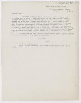 Letter to Susan Revere Chapin, October 22, 1915