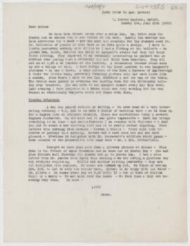 Letter to Mrs. John Revere
