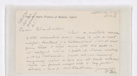 Letter to Alexander Dougall Blackader, June 15, 1917
