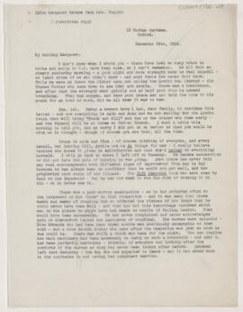 Letter to Margaret Revere, December 30, 1919
