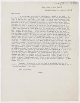 Letter to Susan Revere Chapin, August 29 & 31, 1915