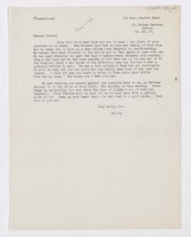 Letter to Charlotte (Chattie, Mrs. Charles Gwyn) Osler, April 14, 1917