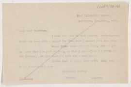 Letter to Margaret E. Charlton, November 21, 1902