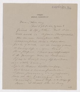 Letter to Harvey Cushing, June 1926