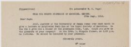 Letter to Walter Hines Page, September 27, 1913