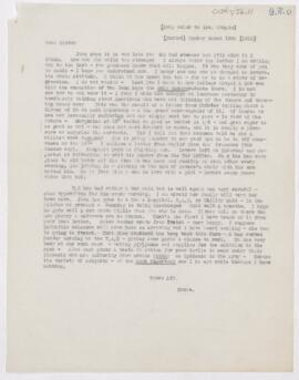 Letter to Susan Revere Chapin, March 13, 1916