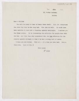Letter to James William White, February 29, 1916