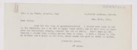 Letter to John Alexander Nixon, January 25, 1911