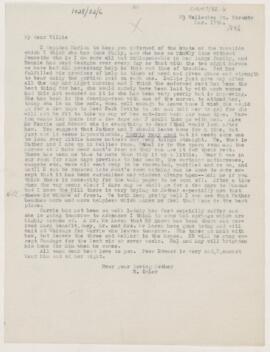Letter to William Osler, March 17, 1886