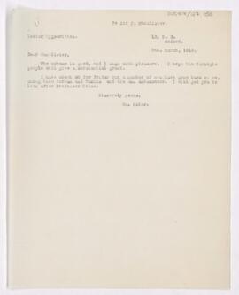 Letter to John Young Walker MacAlister, March 5, 1919