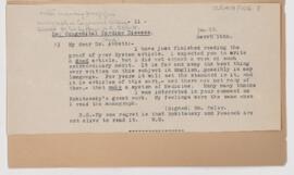 Letter to John Woolman Churchman, January 8, 1907