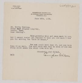 Letter to Harvey Cushing, June 25, 1925