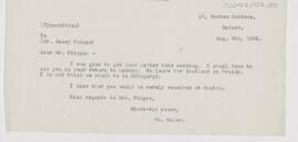 Letter to Henry Phipps, August 4, 1908