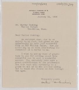 Letter to Harvey Cushing, January 21, 1926