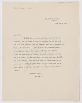 Letter to  Yale University Press, March 27, 1913