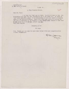 Letter to H.M. Hanna, March 7, 1904