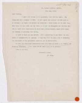 Letter to Harvey Cushing, May 13, 1919