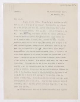 Letter to Leonard L. Mackall, February 7, 1916