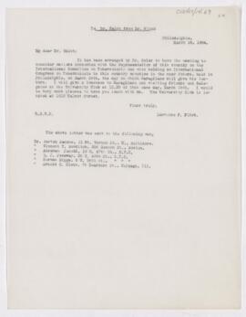 Letter, March 16, 1904
