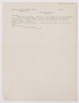 Letter to Edward F. Milburn, September 2, 1917