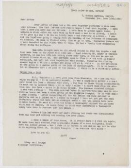 Letter to Mrs. John Revere