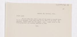 Letter to Fielding Hudson Garrison, October 29, 1916