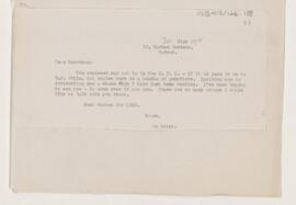 Letter to Fielding Hudson Garrison, December 31, 1918