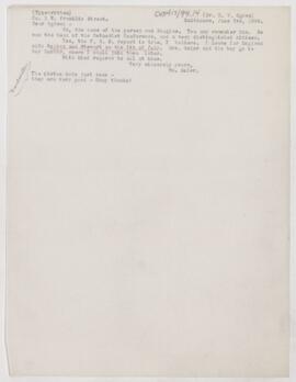 Letter to Henry Vining Ogden, June 3, 1898
