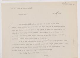 Letter to Henry Mills Thomas, January 21, 1910