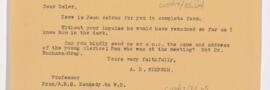 Letter to William Osler