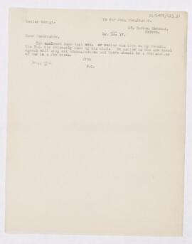 Letter to John Young Walker MacAlister, February 10, 1917