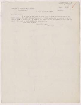 Letter to F.T. Gates, April 1904