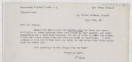 Letter to Henry Phipps, November 12, 1910
