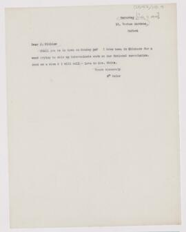Letter to James William White, July 9, 1910