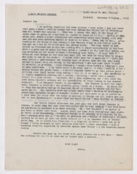 Letter to Susan Revere Chapin, August 27, 1914