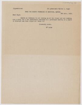 Letter to Walter Hines Page, November 8, 1913