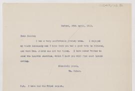 Letter to Henry Barton Jacobs, April 25, 1912