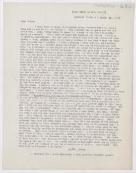 Letter to Susan Revere Chapin, October 15, 1915