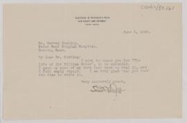 Letter to Harvey Cushing, June 1, 1925