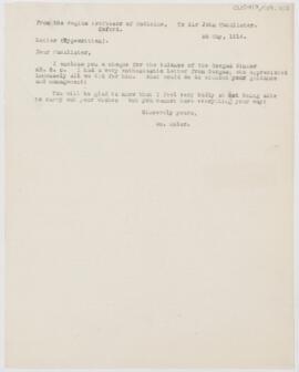 Letter to John Young Walker MacAlister, May 22, 1914