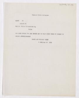 Letter to James William White, March 26, 1916