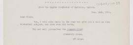 Letter to John Alexander Nixon, December 14, 1910
