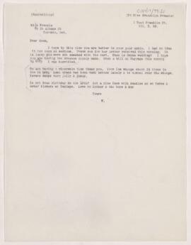 Letter to Gwendolyn (Mrs. Andras) Francis, March 3, 1903