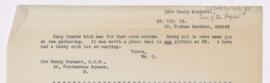Letter to Henry Burdett, July 18, 1919