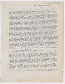 Letter to Susan Revere Chapin, June 9, 1915