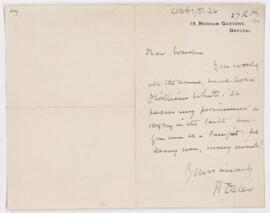 Letter to A.A. Warden, May 27, 1916