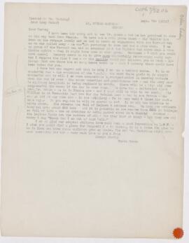 Letter to Harvey Cushing, September 7, 1916