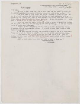 Letter to Henry Vining Ogden, November 21, 1900