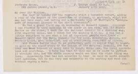 Letter to William Osler, January 10, 1919